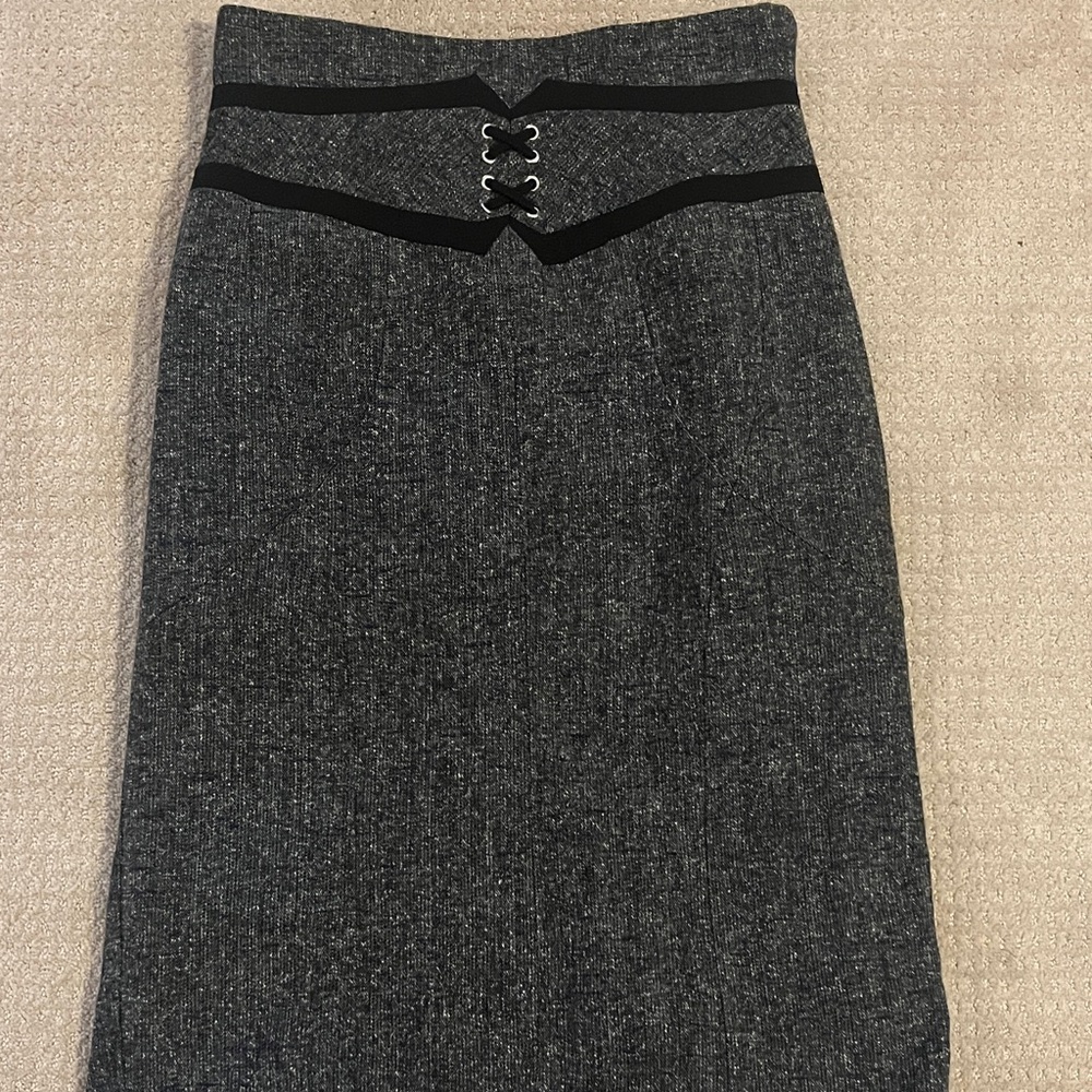 Worthington Grey Tweed lace pencil skirt women’s size 8P
